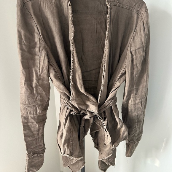Free People Size Medium Linen Jacket - Picture 3 of 16